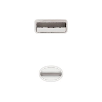 CONEXIÓN TELEFONIA USB - LIGHTNING 2.0 Macho - Macho 2 MTS BLANCO DATOS Y CARGA