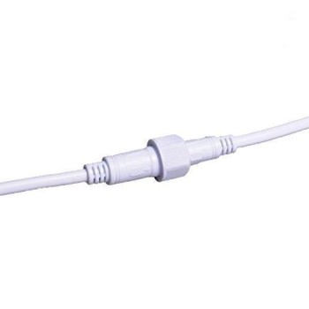 KIT CONECTOR BLANCO MACHO Y HEMBRA 2 VIAS IP67 CON CABLE