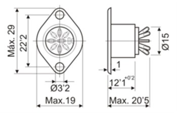 CONECTOR DIN 5 PINES