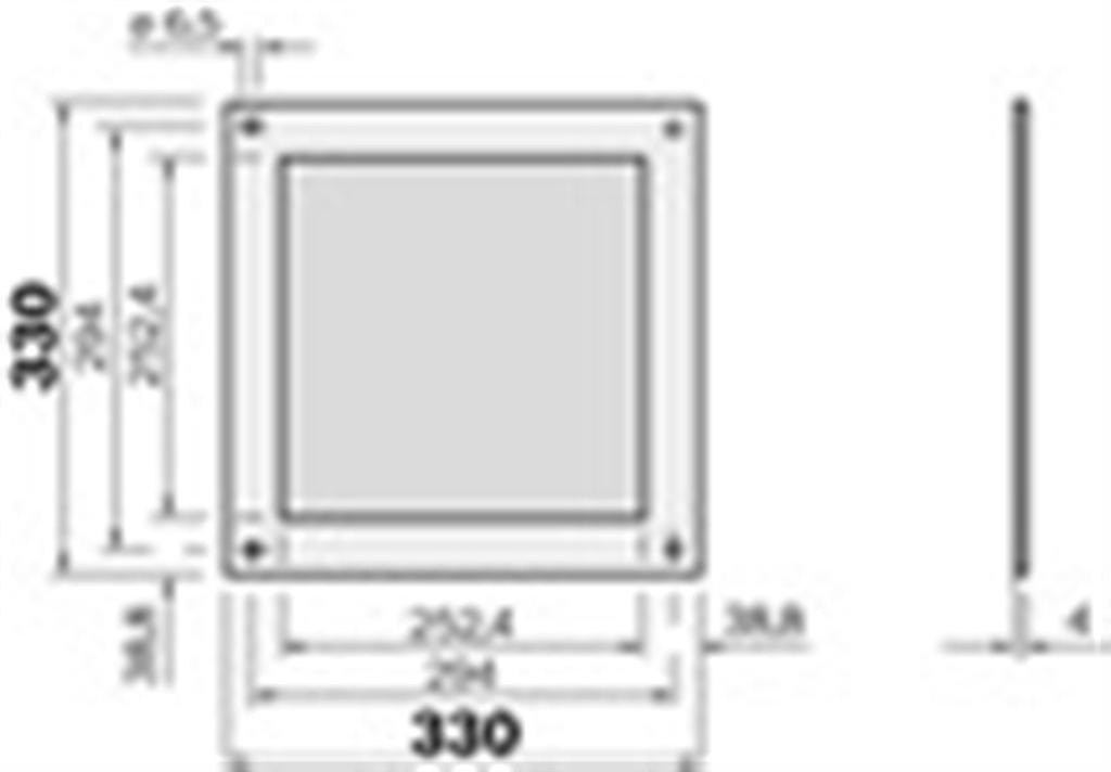 REFLECTOR 280X280MM