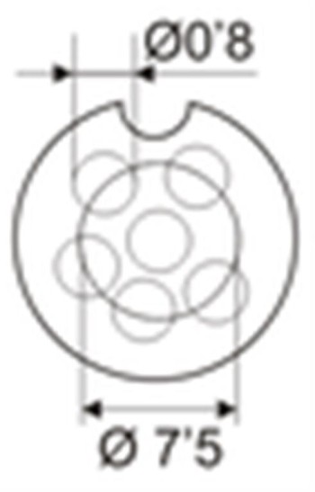 CONECTOR HEMBRA 6 PINES