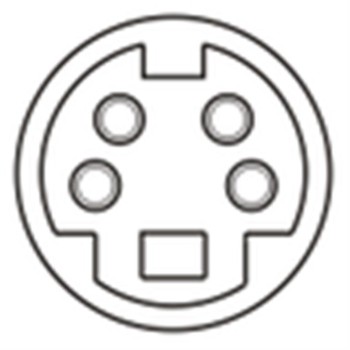 CONECTOR MACHO MINI-DIN 4 PINES