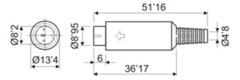 CONECTOR MACHO MINI-DIN 8 PINES