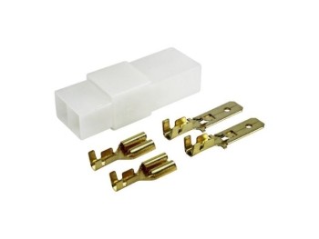 CONJUNTO CAJA DE CONEXION FASTON 6.35MM 2 POLOS