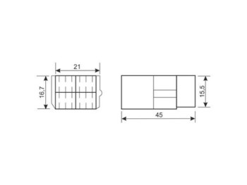 CONJUNTO CAJA DE CONEXION FASTON 6.35MM 4 POLOS