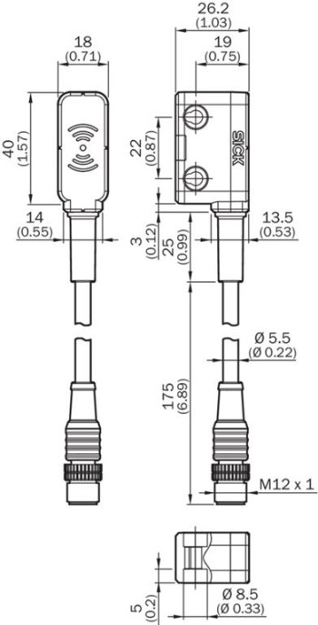 SICK INTERRUPTOR DE SEGURIDAD SIN CONTACTO STR1-SAMM03P5 STR1-SACM0AC8