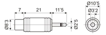 ADAP. MONO 2.5-HEMBRA RCA