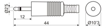 JACK MACHO MONO 2.5MM