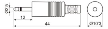 JACK MACHO MONO 2.5MM
