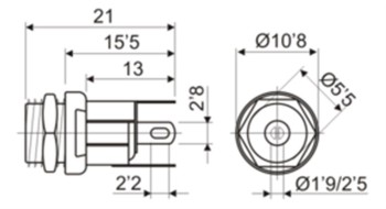 JACK DE ALIMENTACION 1.9MM