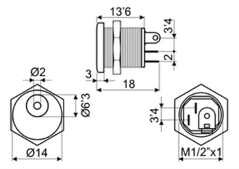 JACK PARA PANEL 1.9MM