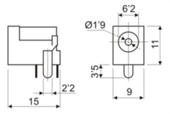 JACK DE ALIMENTACION 1.9MM