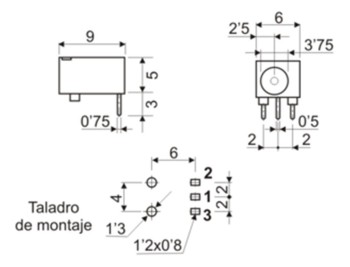 BASE DE ALIMENTACION  JACK 1.3MM