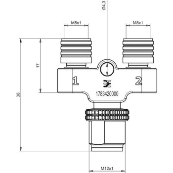 WEIDMULLER DISTRIBUIOR SAI-Y-4-4/2-4 M12/8