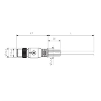 WEIDMULLER CONECTOR M12 2 PINES SAIL-M12G-PB-10D