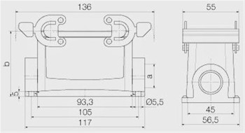 WEIDMULLER BASE DE SUPERFICIE HDC 16B SBU 1M25G 16P 1 X M25