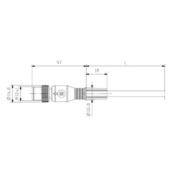 WEIDMULLER LATIGUILLO SAIL-M12GM12G-4-5.0U M12 4 PINES