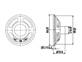 MINI ALTAVOZ 8 OHM