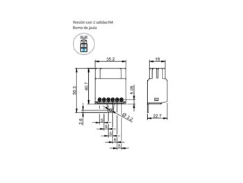 RELE TELERRUPTOR FINDER 230V AC 10A 2NA PANEL