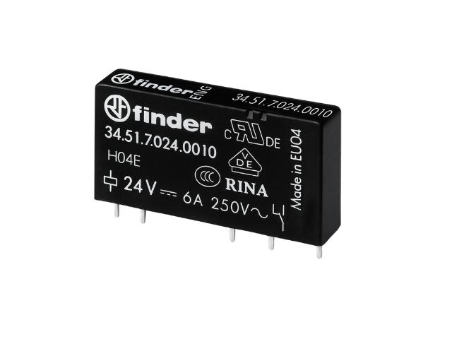 RELE MINIATURA FINDER 12V DC 6A 1CO PCB