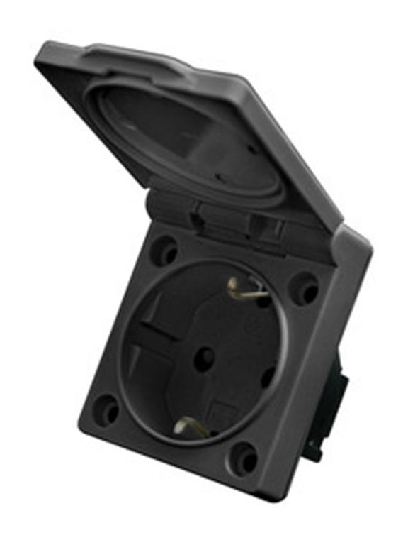 BASE ENCHUFE SCHUKO NEGRA