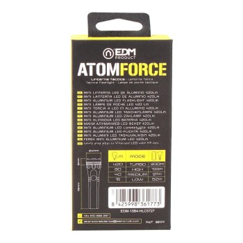 MINI LINTERNA LED ATOM FORCE, ALUMINIO, RECARGABLE, 10W 420LM