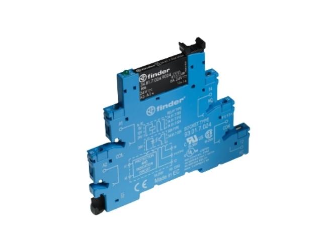 RELE MODULAR FINDER 24V DC 2A 1NA CARRIL DIN