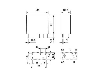 RELE FINDER 24V DC 12A 1CO PCB