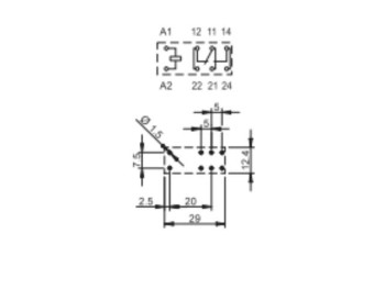 RELE FINDER 12V DC 16A 2CO PCB