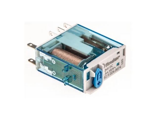 RELE INDUSTRIAL FINDER 24V DC 8A 2CO MONTAJE EN ZÓCALO