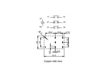 RELE DE POTENCIA FINDER 12V DC 50A 3NA PCB