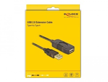CONEXIÓN USB AMPLIFICADO Macho - Hembra 15 MTS NEGRO CAJA