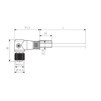 WEIDMULLER CONECTOR M12 4 PINES LED SAIL-M12BW-4-2L1.5U