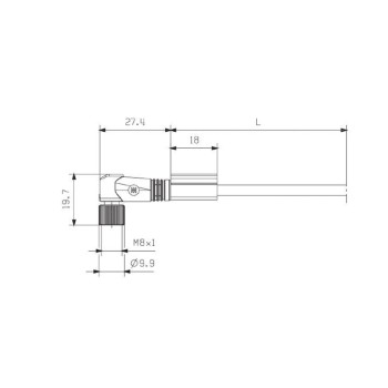 WEIDMULLER CONECTOR M8 3 PINES SAIL-M8BW-3-10U