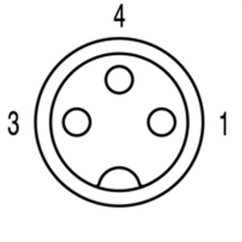 CONEX.M8 3P HEMB.RECT.10M