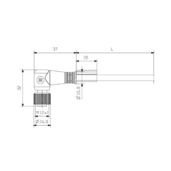 CONX.M12 5P H.ACOD.10 MTS