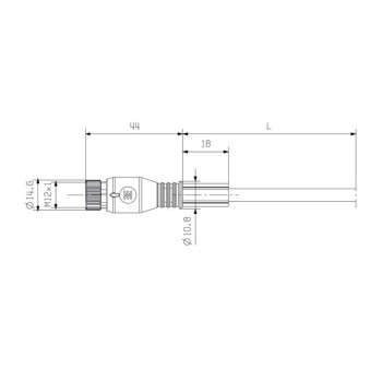 WEIDMULLER CONECTOR M8 3 PINES SAIL-M12BG-4-20U
