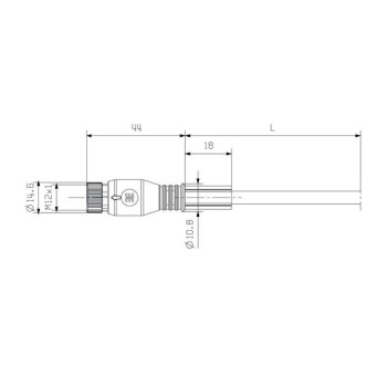 WEIDMULLER CONECTOR M8 3 PINES SAIL-M12BG-4-20U