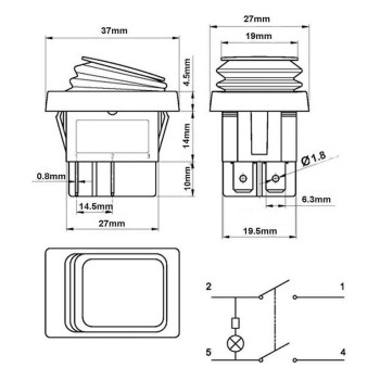 EMAS INTERRUPTOR BIPOLAR IP65 ON-OFF
