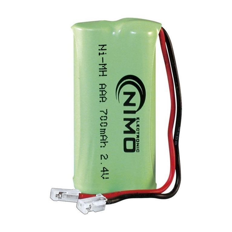 BATERIA PACK Ni-MH 2,4V 700mA 2 X AAA MEDIDAS 21x45x10,5mm