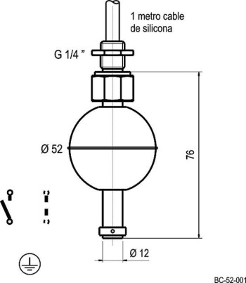 INTERRUPTOR DE NIVEL INOX  52MM