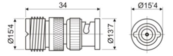 CONVERTIDOR BNC / UHF