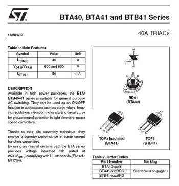 TRIAC 40A 700V