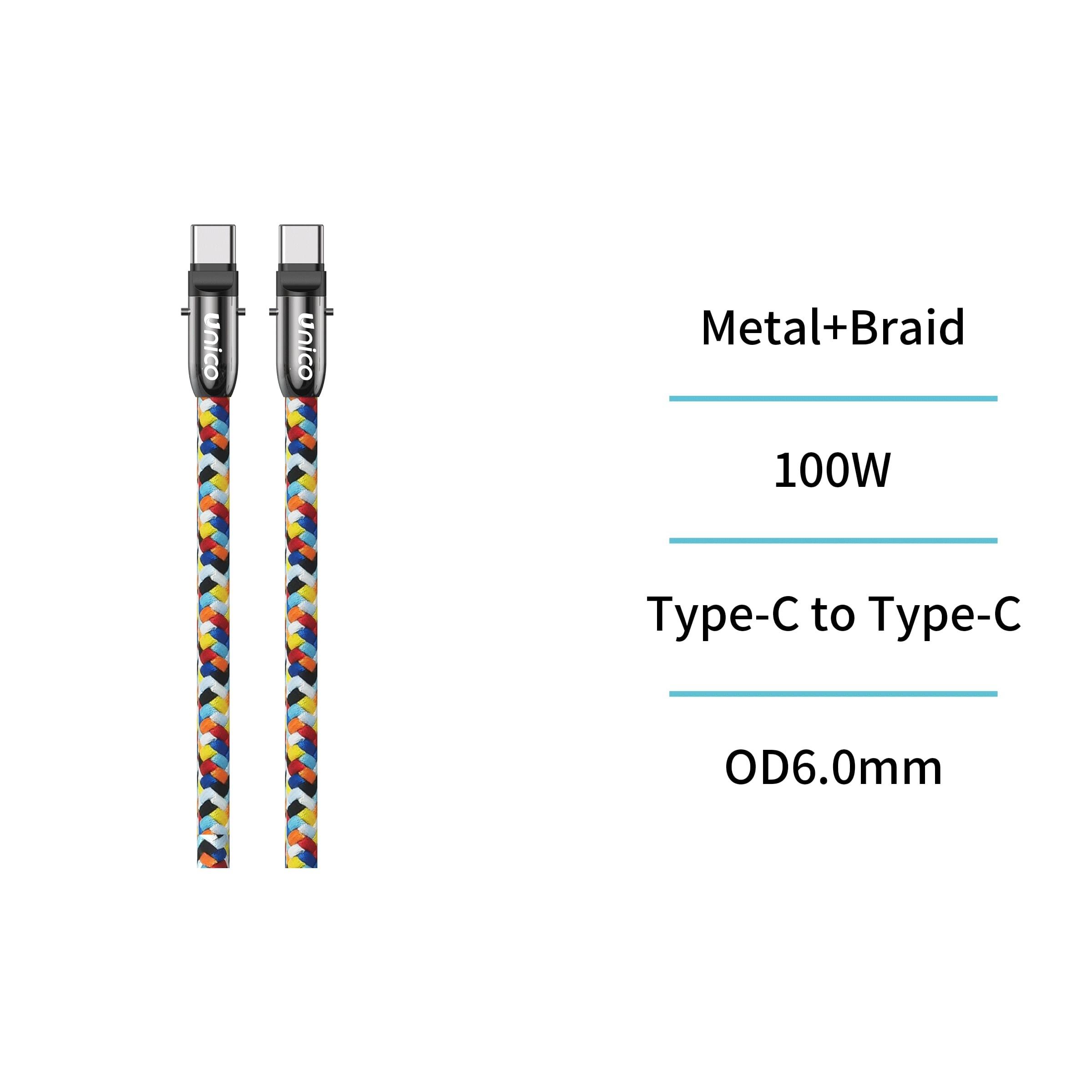 CABLE TIPO C A TIPO C 100W CON CORDON PARA MOVIL