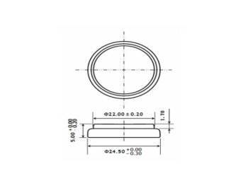 PILA DE LITIO 3V CR2450  24,7x5mm 620mAh 1uds. VARTA