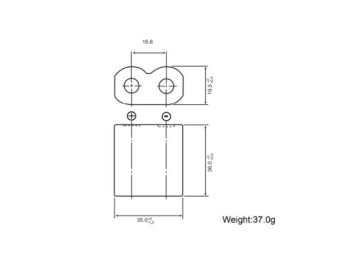 PILA DE LITIO 6V CP-2 35x36x19.5mm 1400mAh 1uds. PANASONIC