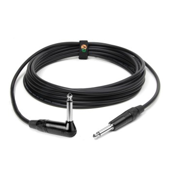 CABLE DE GUITARRA JACK 6.3MM ACODADO A JACK 6.3MM 3M