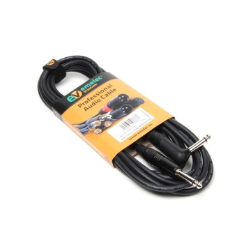 CABLE DE GUITARRA JACK 6.3MM ACODADO A JACK 6.3MM 3M