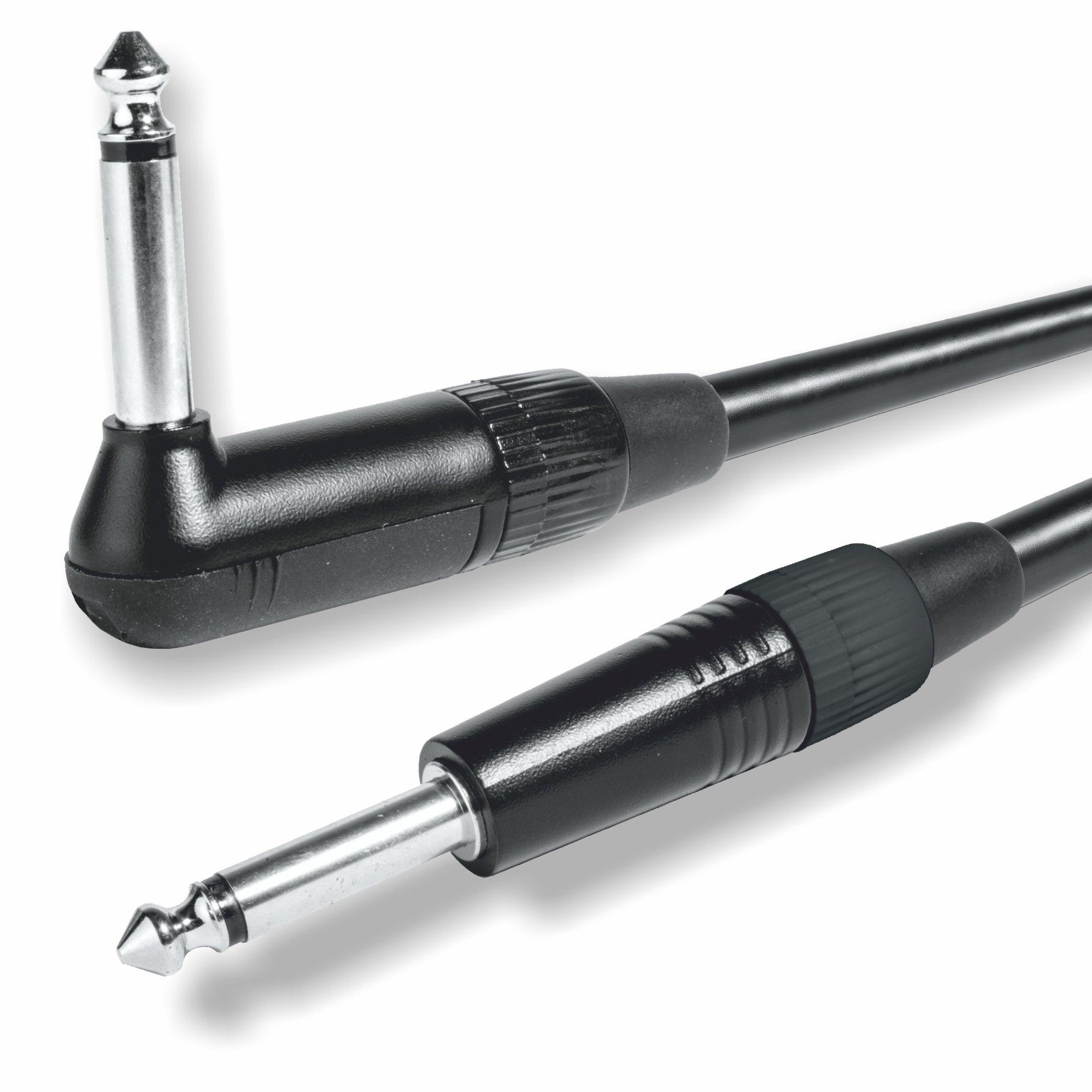 CABLE DE GUITARRA JACK 6.3MM ACODADO A JACK 6.3MM 5M