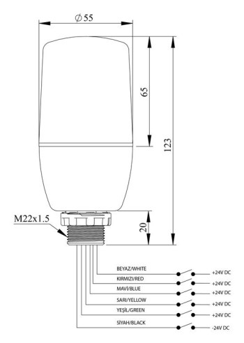 BALIZA MILTIC.PLC 24VDC